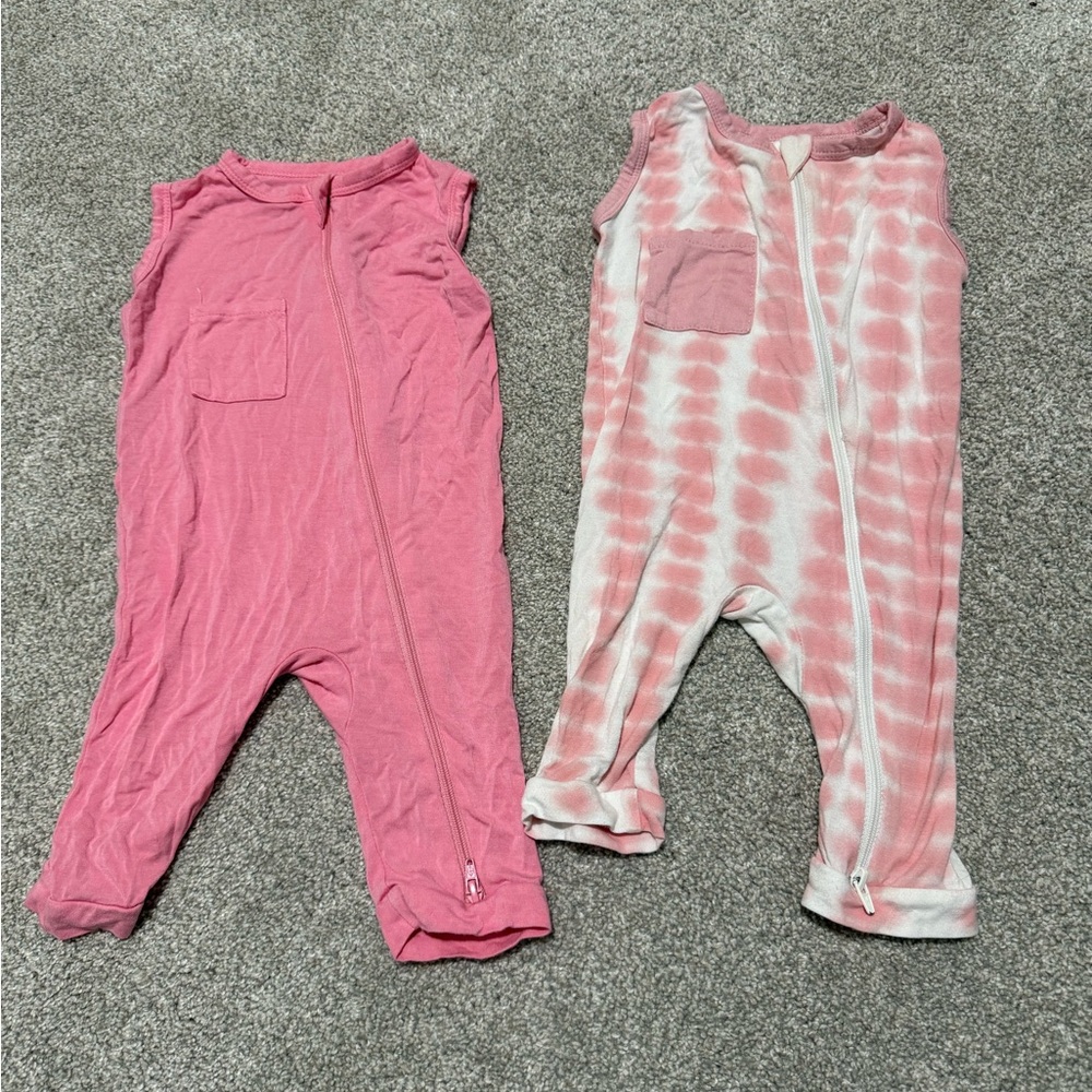 Kyte BABY Sleeveless Rompers - 6-12 months